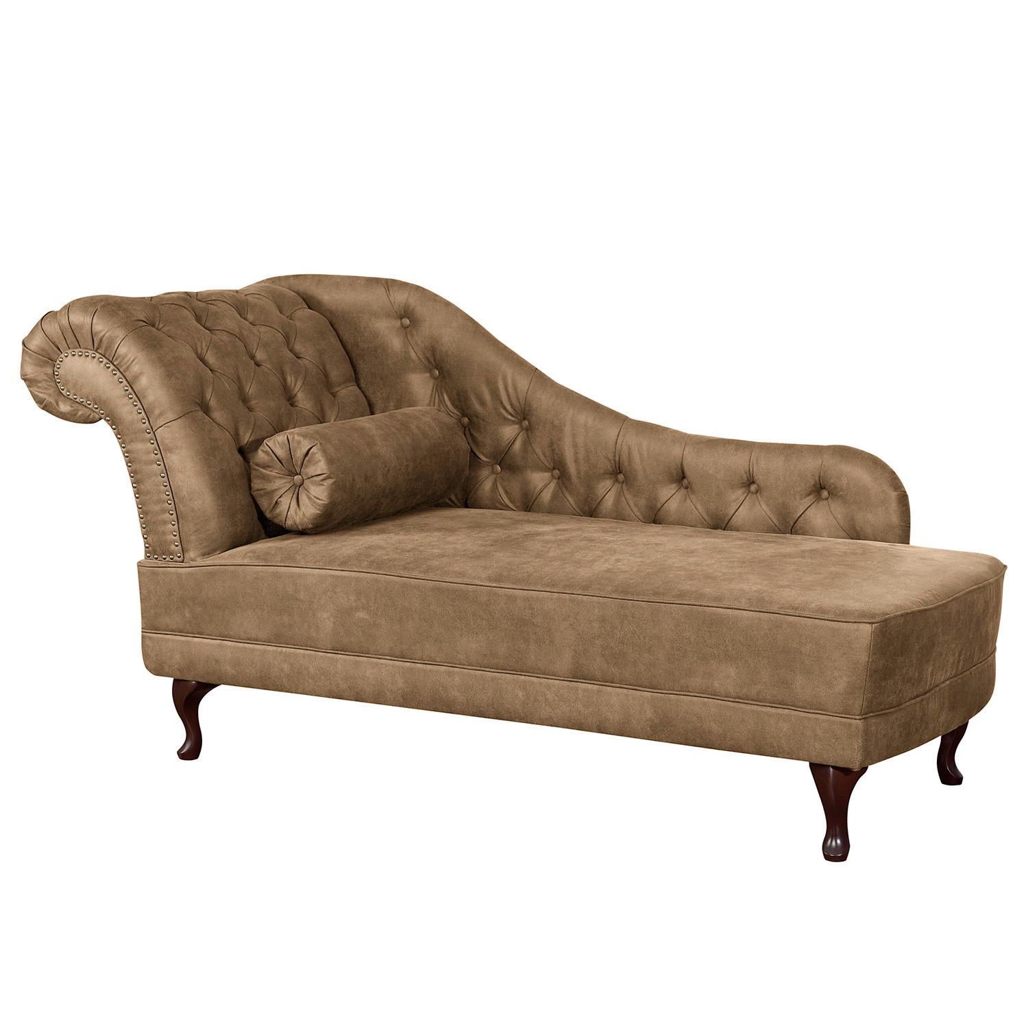 Récamiere Pako Braun B: 185cm - Braun, Design, Textil (185/93/75cm) - Livetastic