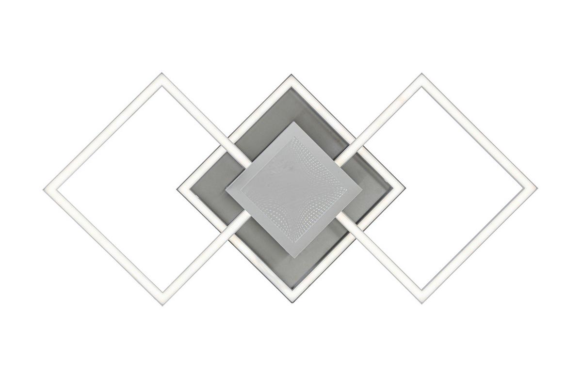 Led-deckenleuchte Tiziana - Chromfarben/Silberfarben, MODERN, Kunststoff/Metall (75cm) - Luca Bessoni