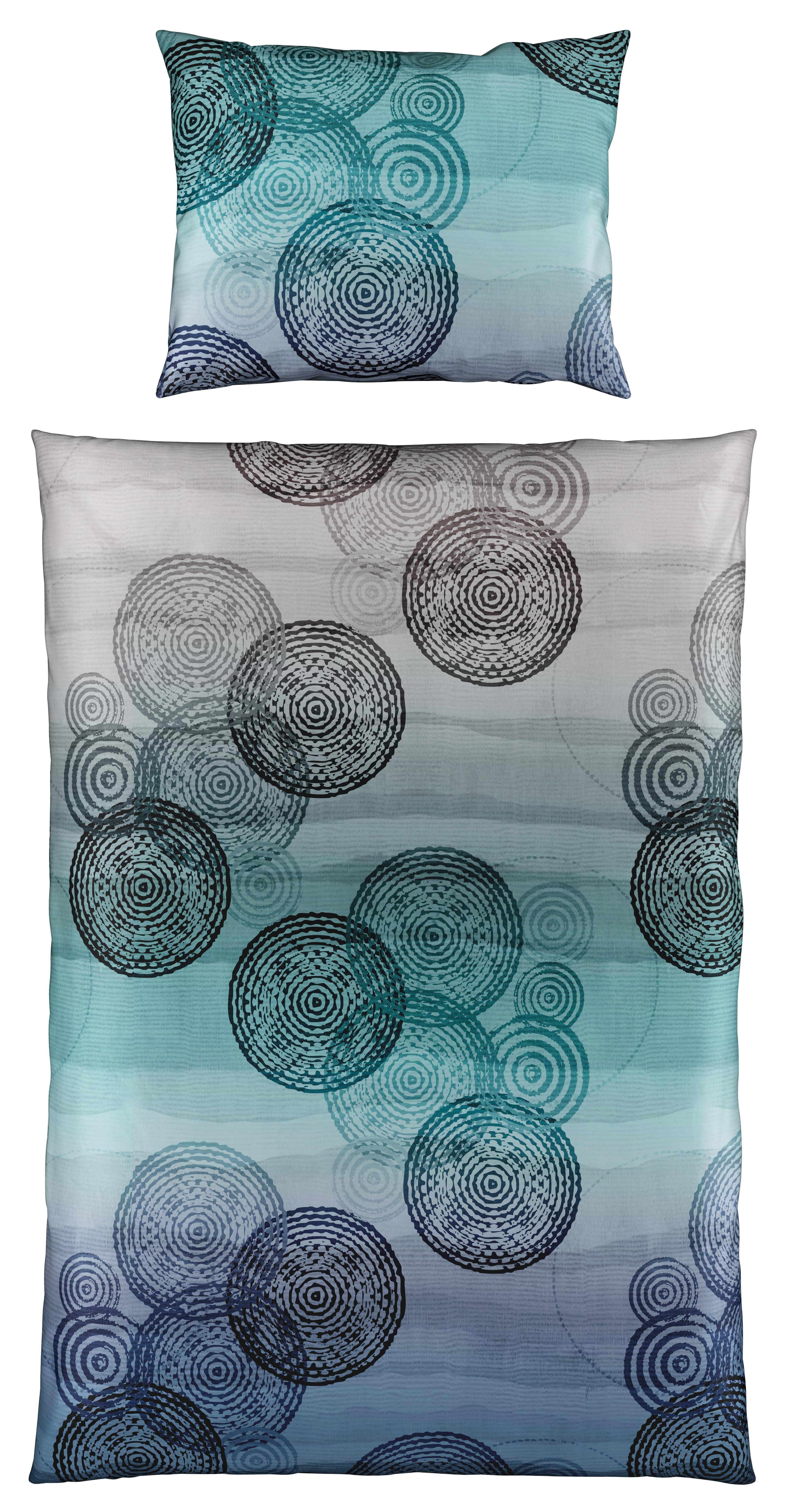 Ágyneműhuzat-garnitúra Kayla - Olajkék, modern, Textil - Luca Bessoni