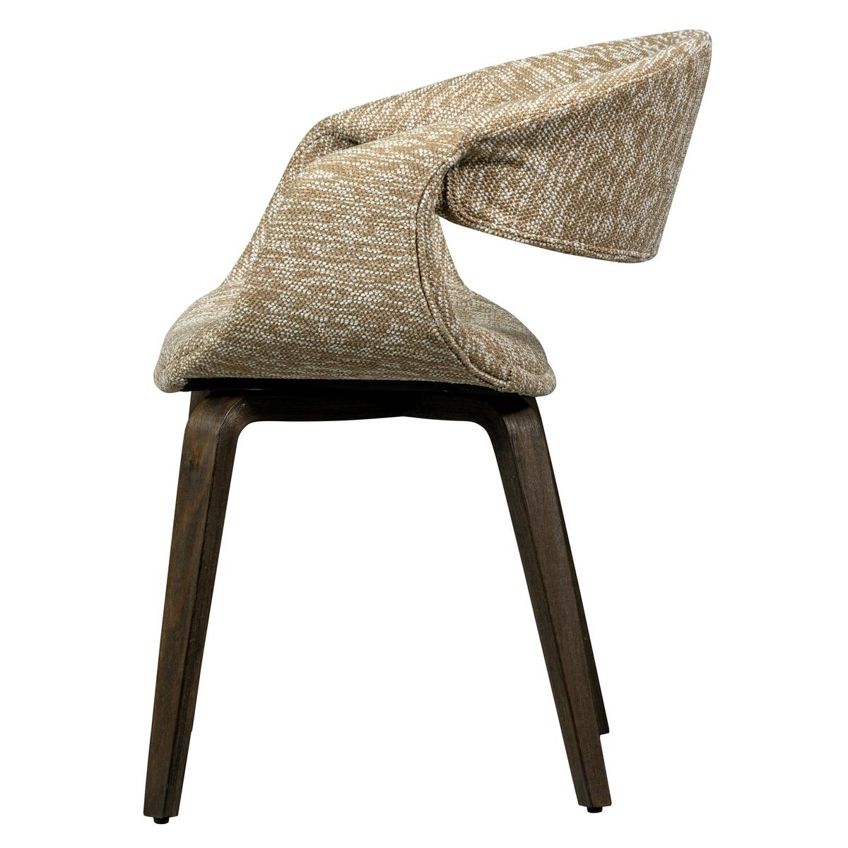 Armlehnstuhl-Set Yossi Sand/Dunkelbraun B: 57cm - Sandfarben/Dunkelbraun, MODERN, Holzwerkstoff/Textil (57/78/57cm) - Livetastic