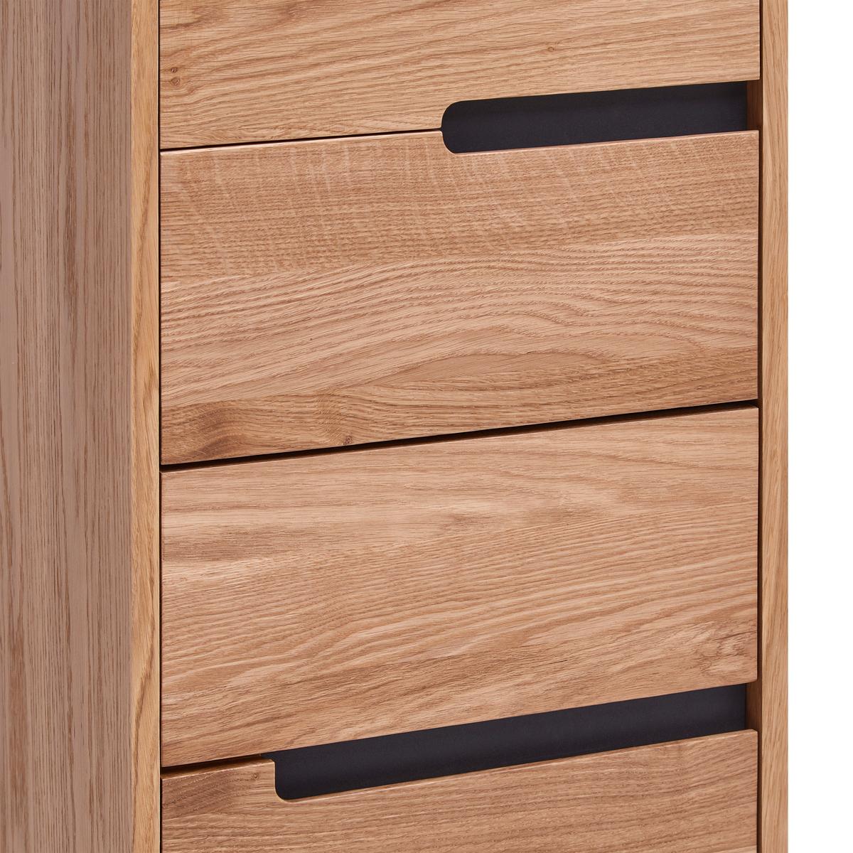 vysoká skříň Avanto AVANTO -EXKLUSIV- - černá, Natur, kov/dřevo (43/160/35cm) - ecoTree