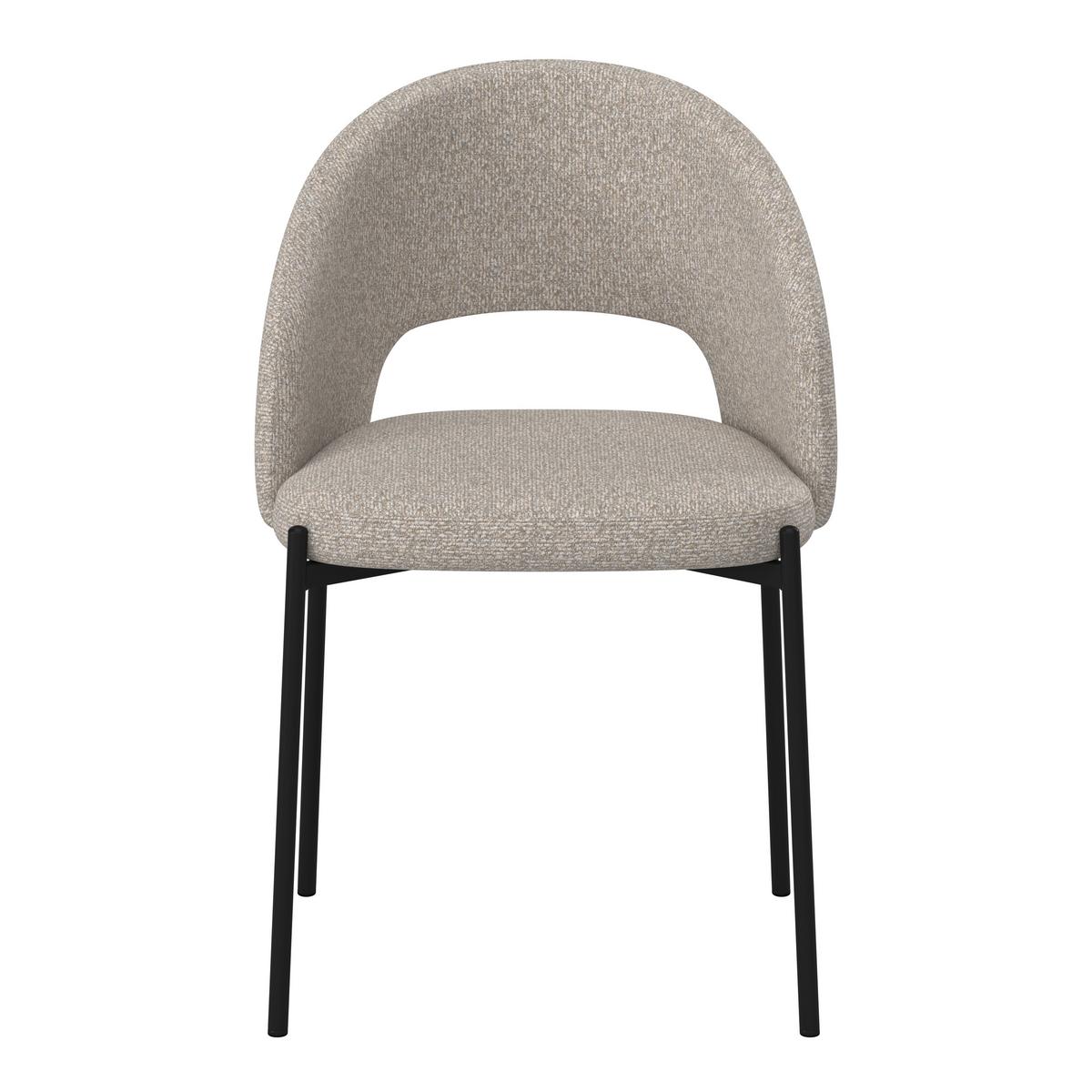 Stolička Nadiya svetlá sivá - čierna/svetlosivá, Modern, kov/drevo (52/78/56cm) - Bessagi Home