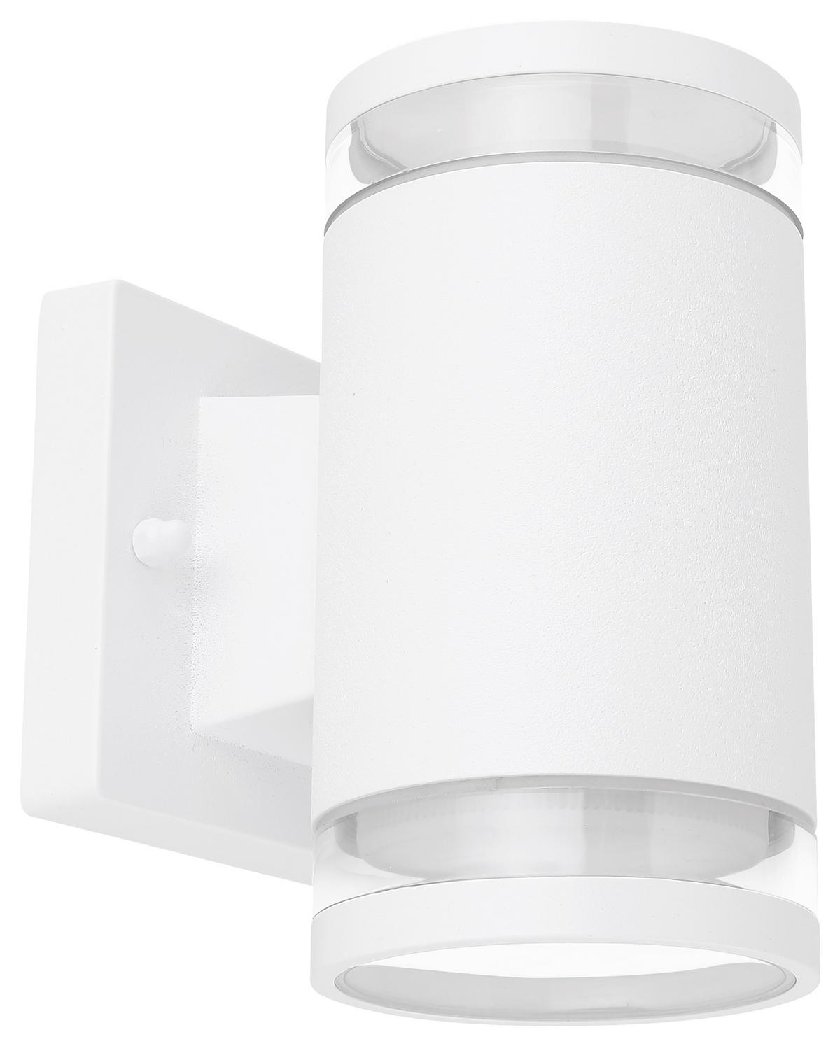 Led Außenleuchte Alcala 11 Watt Aluminium, Wandmontage - Klar/Weiß, Basics, Glas/Metall (10/16,5cm) - Globo