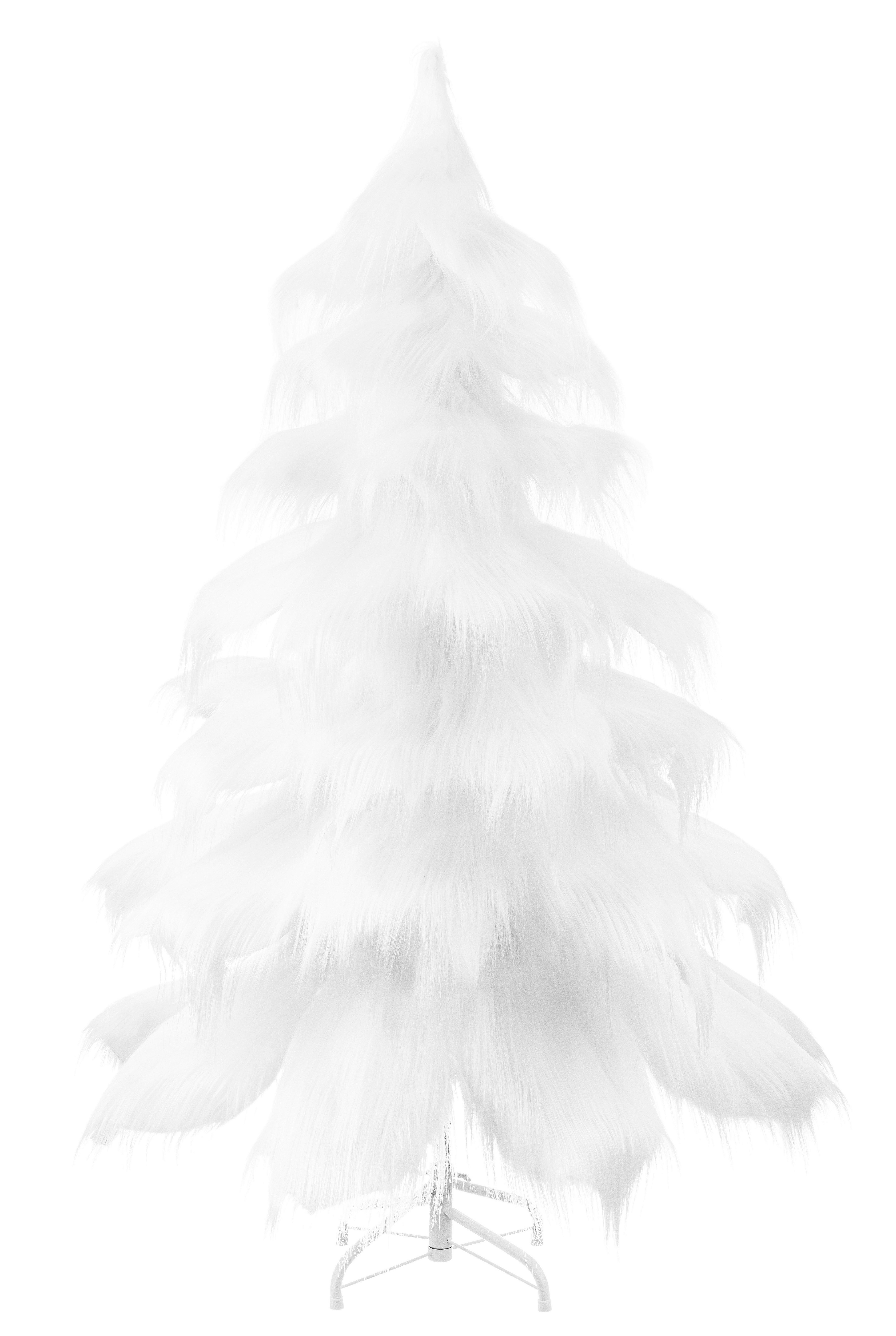 DEKOWEIHNACHTSBAUM Luisa - Weiß, KONVENTIONELL, Kunststoff/Textil (125cm) - Luca Bessoni
