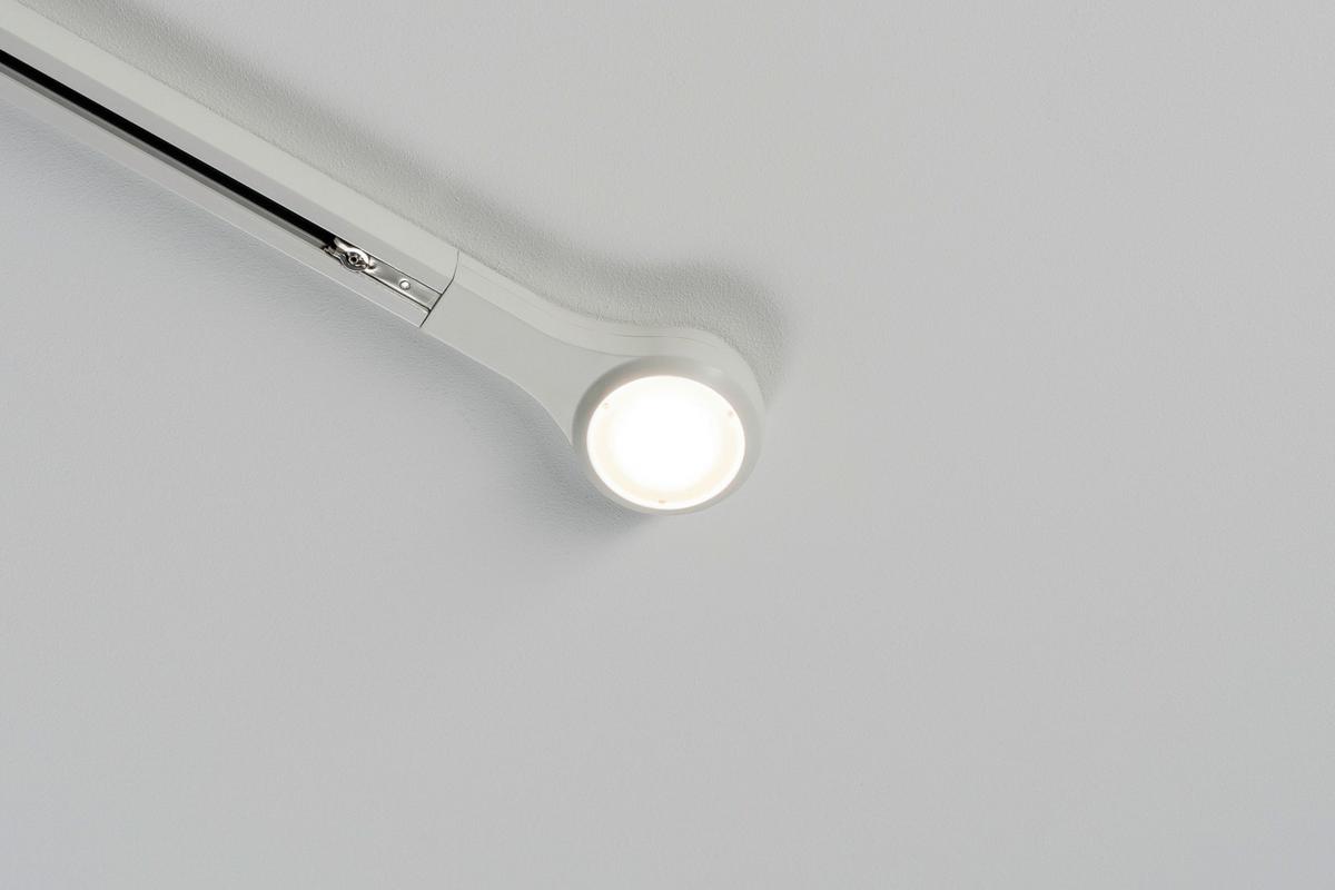 Schienensystem Urial Endkappe 95480 mit LED-Beleuchtung Weiß - Weiß, Design, Metall (14,1/2,7/5,7cm) - Paulmann