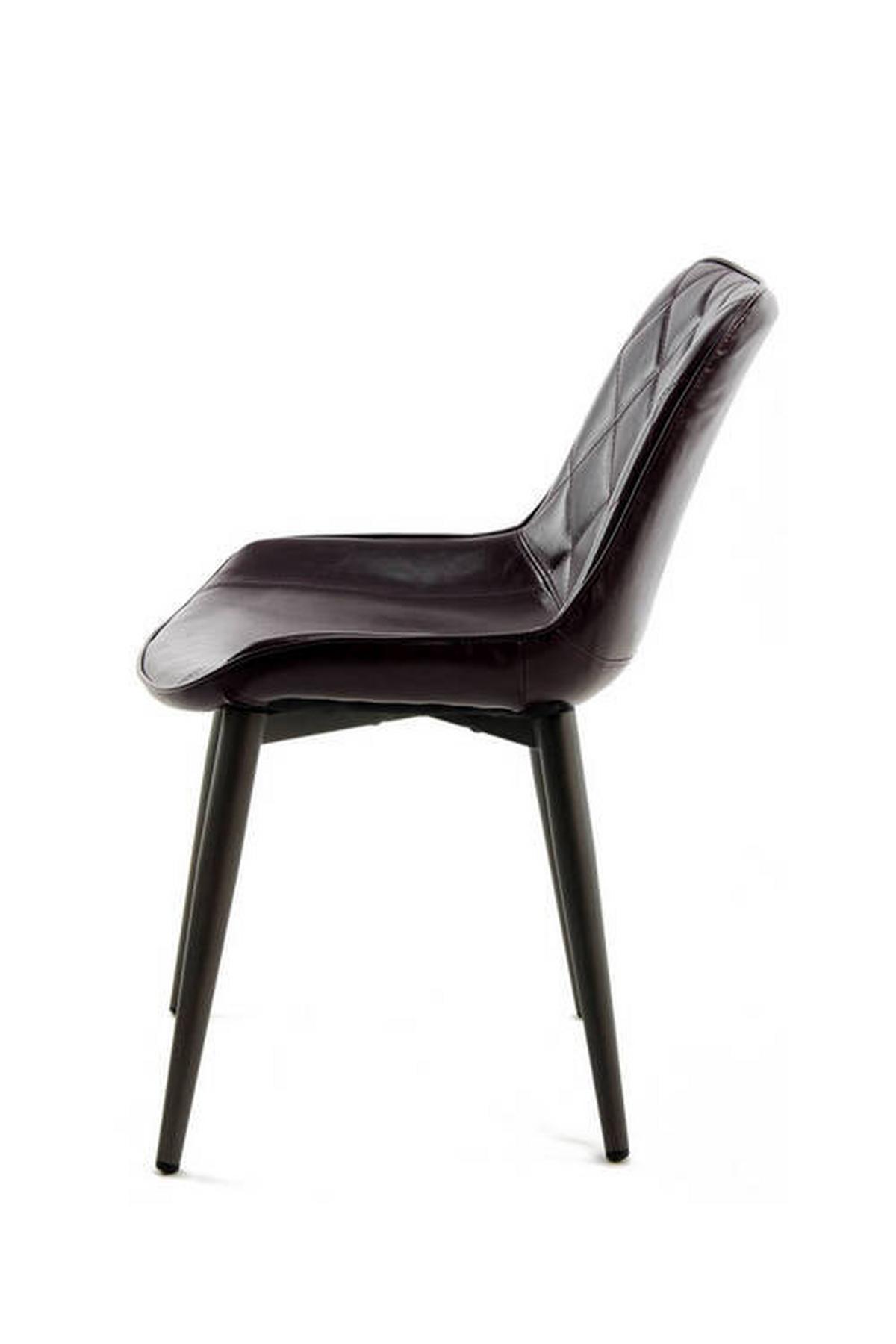 Sada stoličiek tmavofialová - fialová, Lifestyle, kov/koža (51/80/60cm)