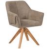 Armlehnstuhl Dian Taupe Gepolstert - Taupe, MODERN, Holz/Textil (60/86,5/63,5cm) - Kayoom