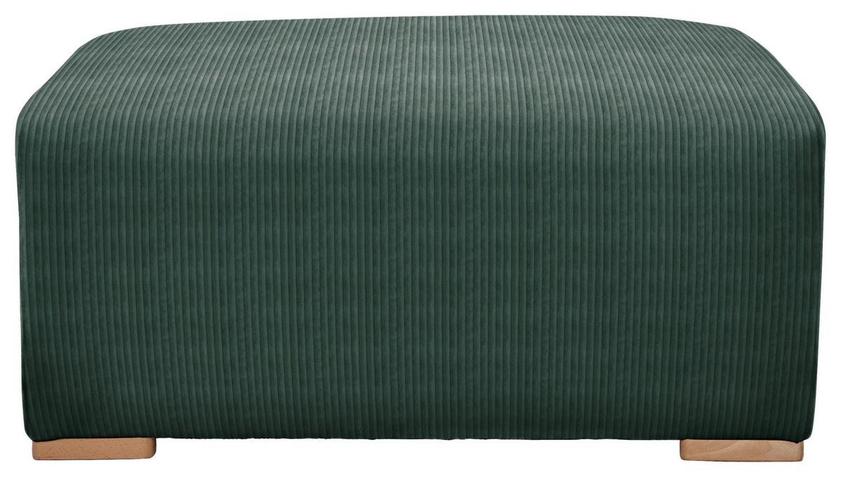 Hocker Vouge Grün BxHxT: 101x44x92 cm - Buchefarben/Grün, KONVENTIONELL, Textil (101/44/92cm) - Livetastic