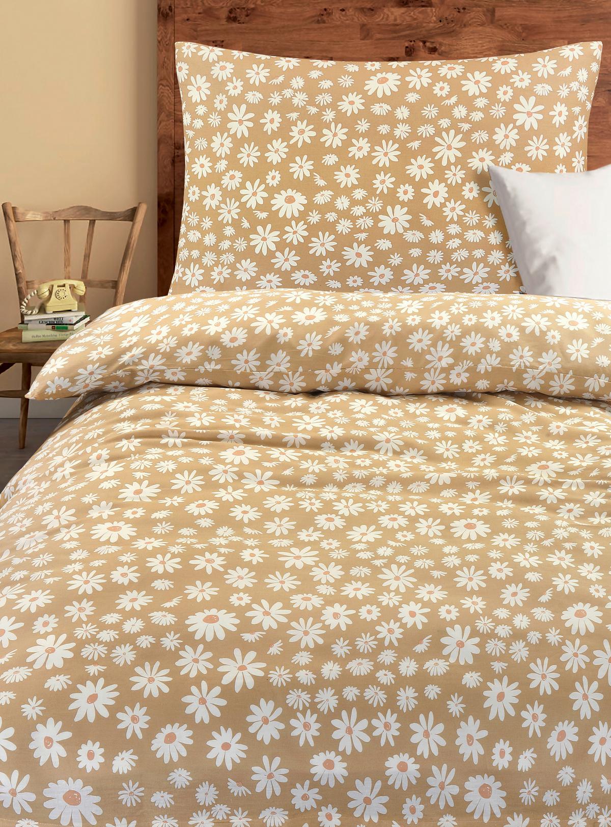 Bettwäsche Daisy - Beige/Bernsteinfarben, ROMANTIK / LANDHAUS, Textil - James Wood