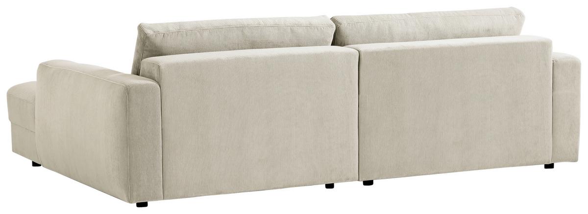 Ecksofa Bourbon - Creme/Schwarz, MODERN, Textil (250/176cm) - Trendmanufaktur