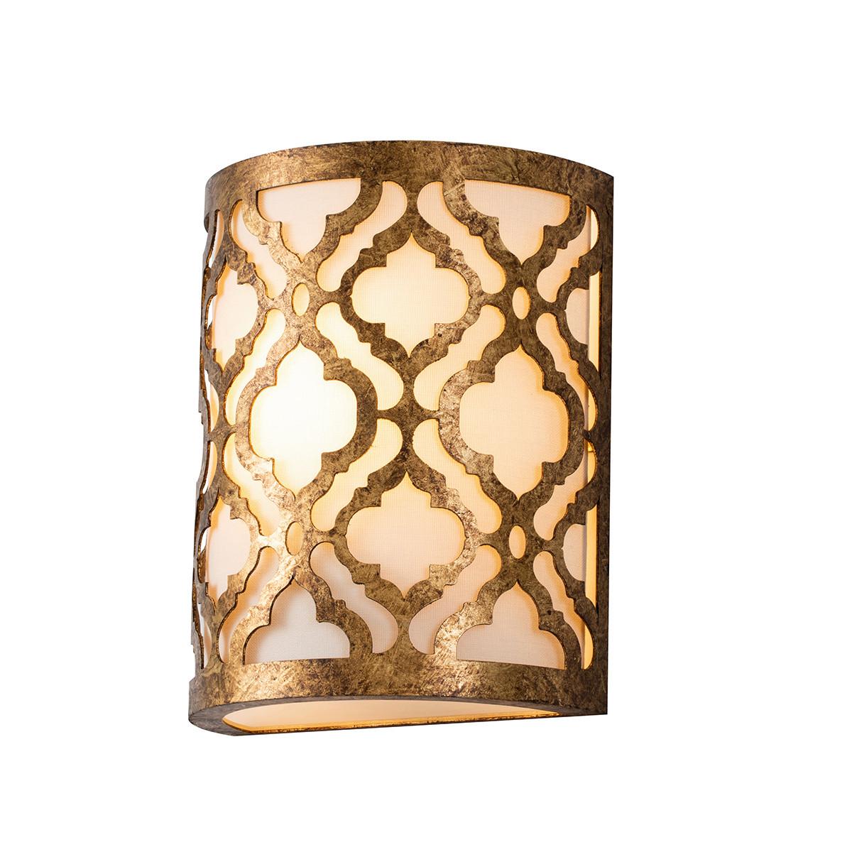 WANDLEUCHTE GN-ARABELLA1 - Goldfarben, LIFESTYLE, Metall (20.3/25.4cm) - Elstead Lighting