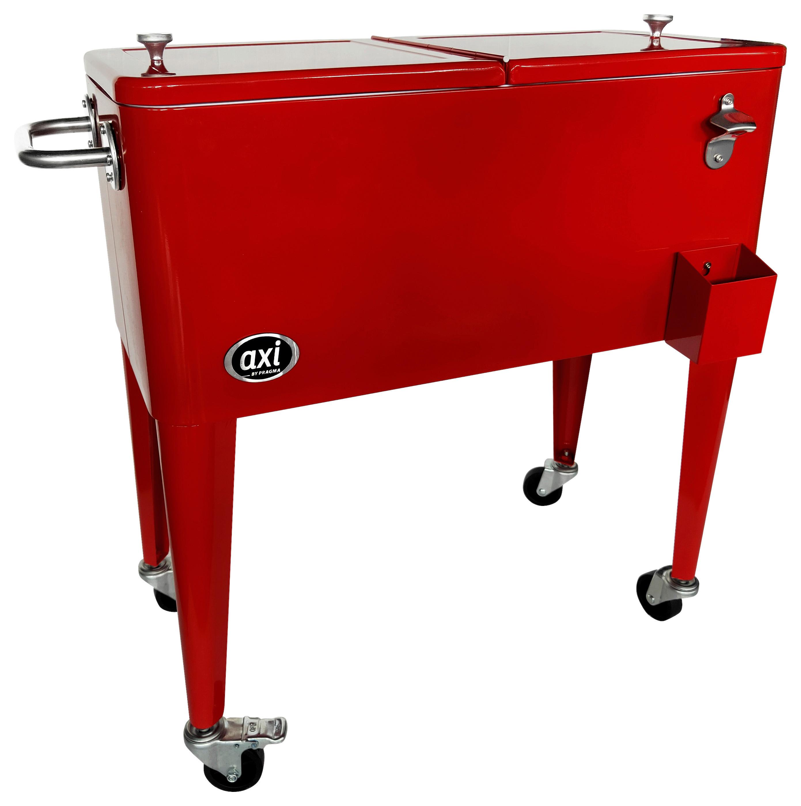 Kühlbox A065.001.02 - Rot, KONVENTIONELL, Kunststoff/Metall (43/89/92cm) - Ambia Garden