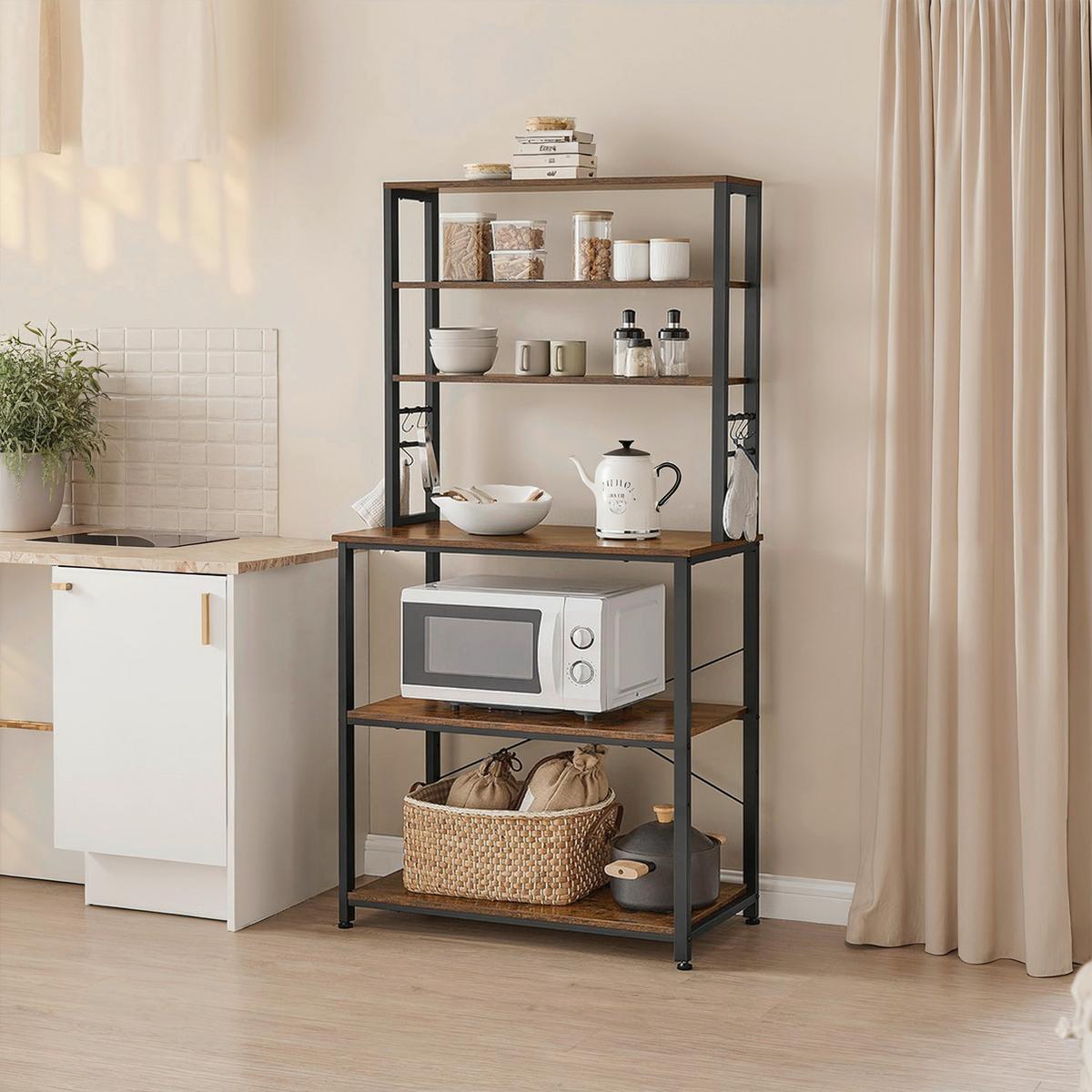 REGAL KKS019B01 - Dunkelbraun/Schwarz, Trend, Holzwerkstoff/Metall (80/167/40cm) - MID.YOU
