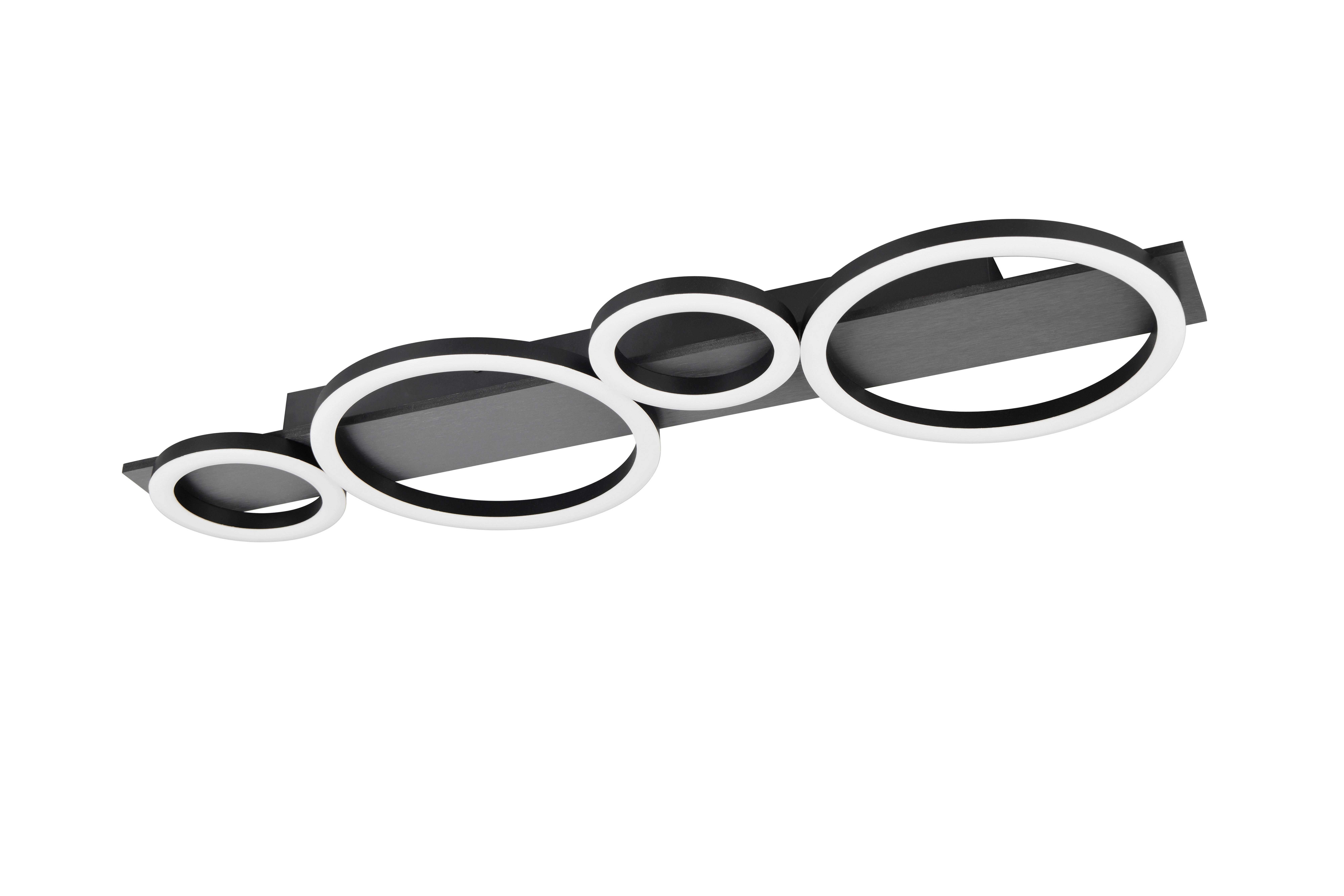 LED-Deckenleuchte Lumos Schwarz Weiß Alufarben L: 72cm - Design (72/5,5/23cm) - Trio Leuchten