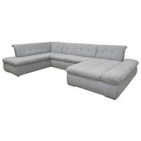 Wohnlandschaft Moric Mikrofaser Grau - Chromfarben/Grau, KONVENTIONELL, Textil (216/353/172cm) - MID.YOU