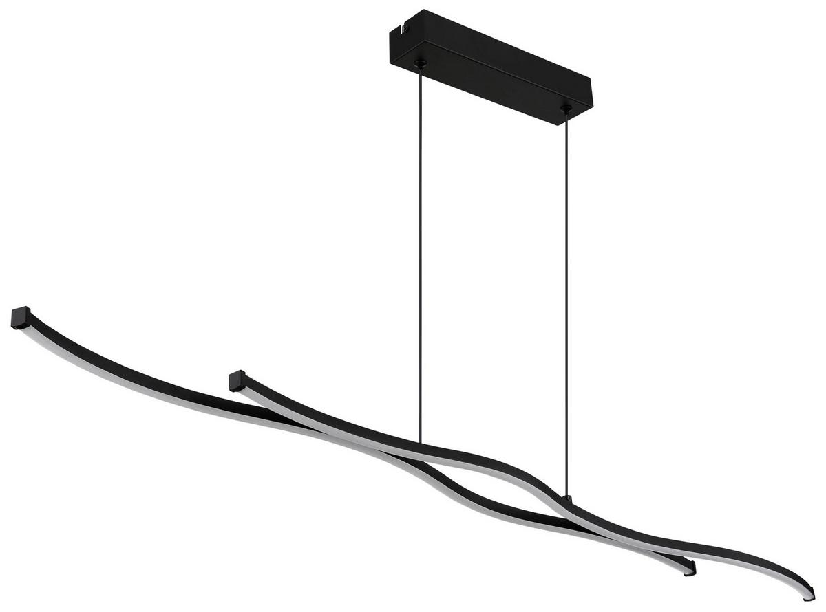 ZÁVĚSNÉ LED SVÍTIDLO LOREN - černá/opál, Moderní, kov/plast (110,4/8,6/120cm) - Mömax