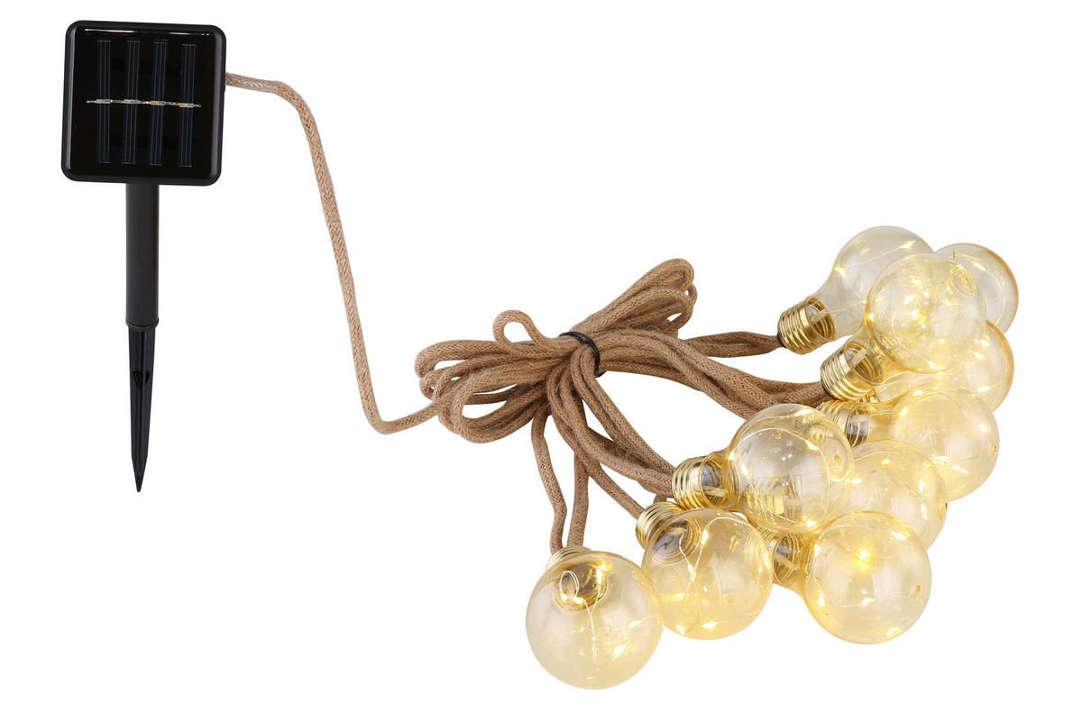 SOLÁRNÍ SVÍTIDLO SOLE - jantarové barvy/černá, Romantický / Rustikální, textil/plast (570/6/10,6cm) - Mömax