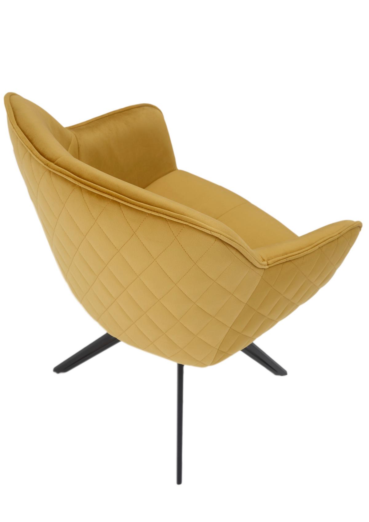 Židle s područkami EMMA, zlatá - černá/barvy zlata, Moderní, kov/textil (59/82/62cm) - MID.YOU