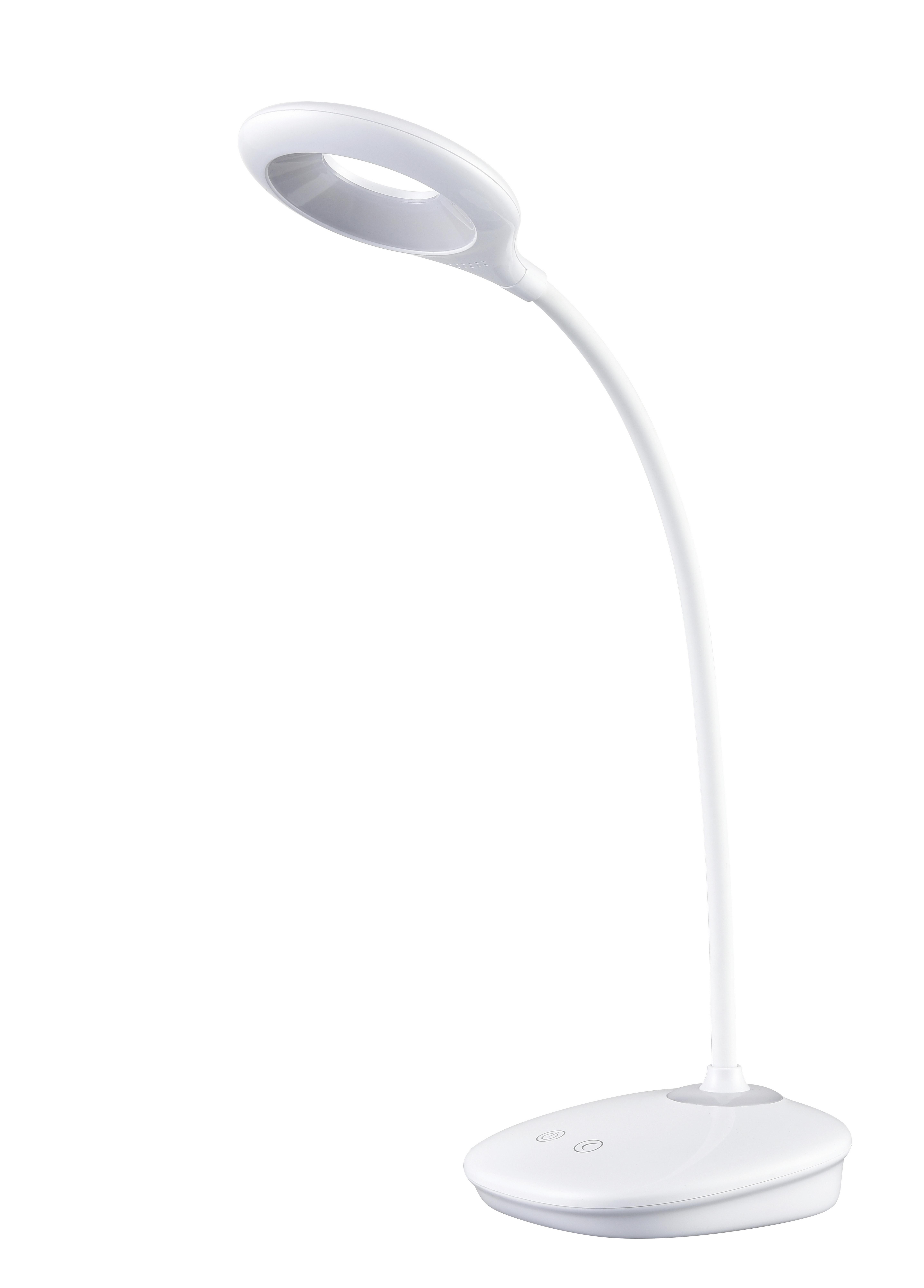 LED-Tischlampe Lijan dimmbar Weiß Flexarm, Touch - Weiß, MODERN, Kunststoff (43,5/11/12cm) - Luca Bessoni
