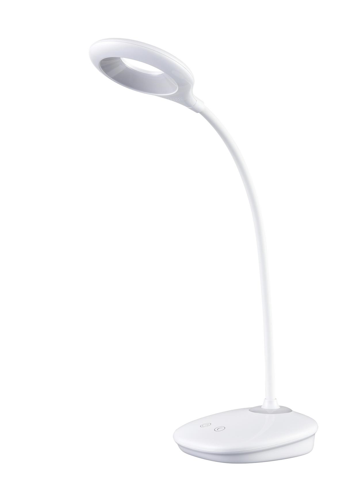 LED-Tischlampe Lijan dimmbar Weiß Flexarm, Touch - Weiß, MODERN, Kunststoff (43,5/11/12cm) - Luca Bessoni