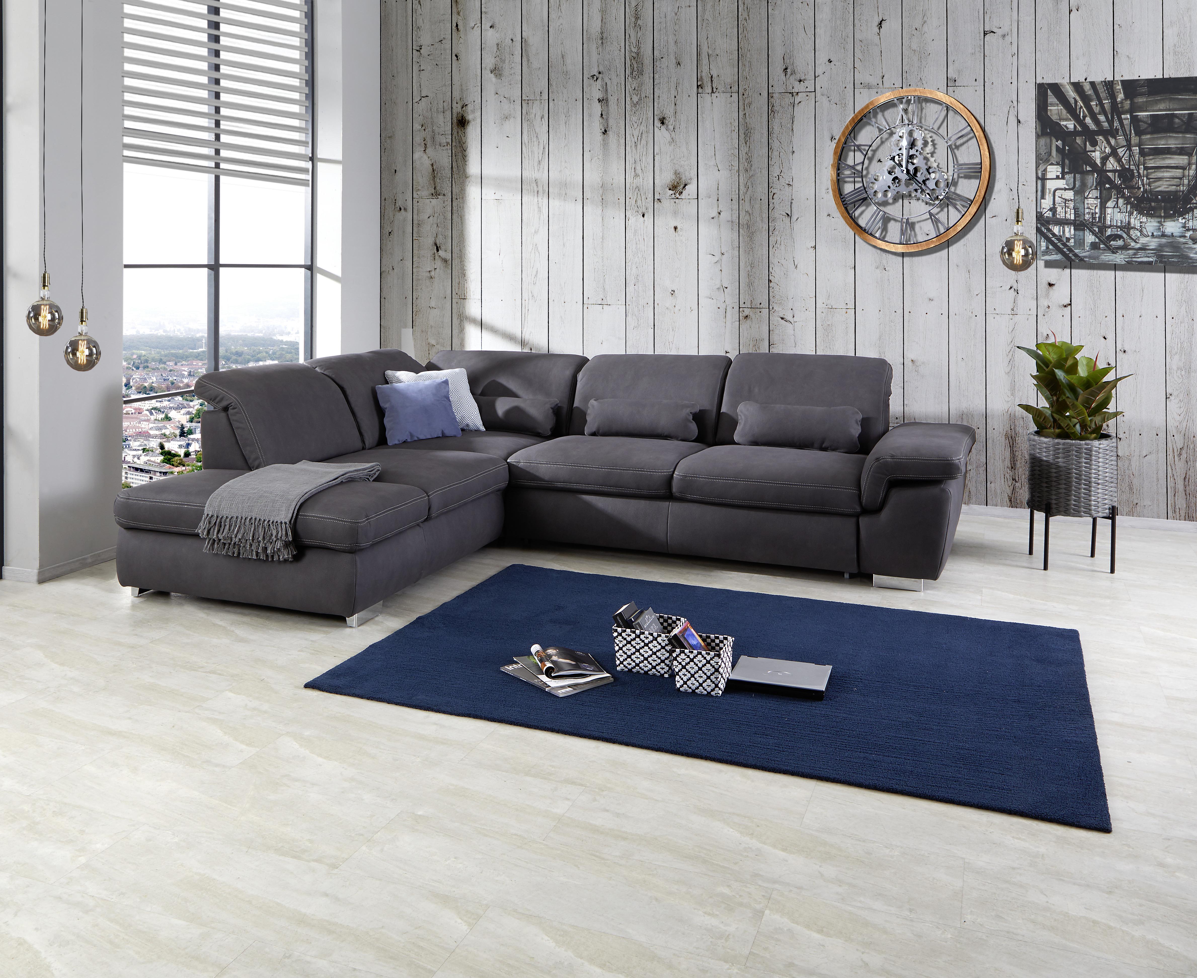 Ecksofa Mit Schlaffunktion + Bettkasten Amara, Textil - Beige/Anthrazit, MODERN, Textil (260/320cm) - Luca Bessoni