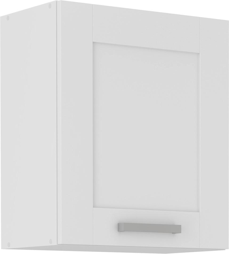 KUCHYŇSKÁ HORNÍ SKŘÍŇKA LUISA        H50 - bílá/barvy stříbra, Romantický / Rustikální, kov/kompozitní dřevo (50/58/31cm)