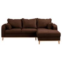 Ecksofa Beata Braun S: 230x150 cm - Wengefarben/Braun, Design, Textil (230/150cm) - Livetastic