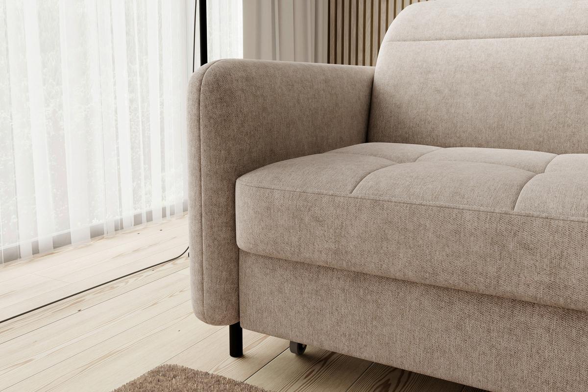 Ecksofa Gomsi Beige S: 228x165 cm - Beige/Schwarz, Design, Textil (228/165cm) - MID.YOU