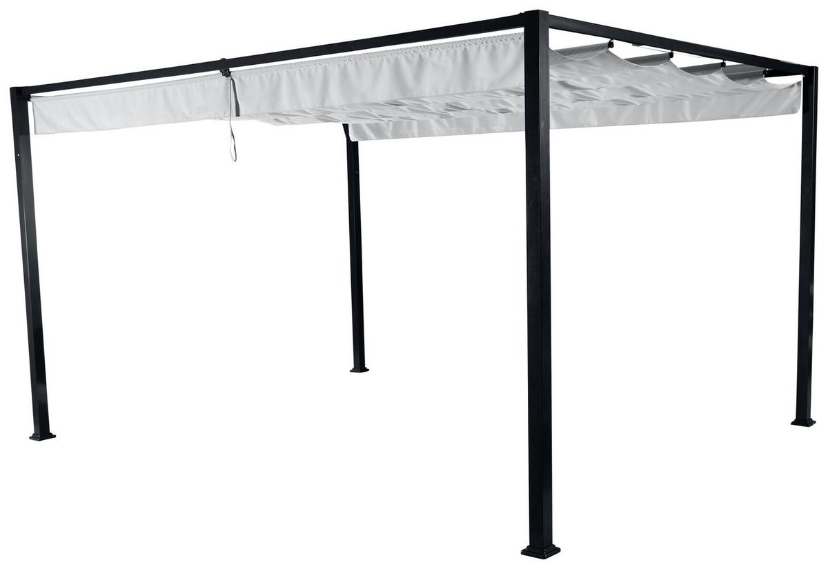 Pavillon Sky 400x300 cm Wetterfest - Anthrazit/Hellgrau, KONVENTIONELL, Textil/Metall (400/223/300cm) - Siena Garden
