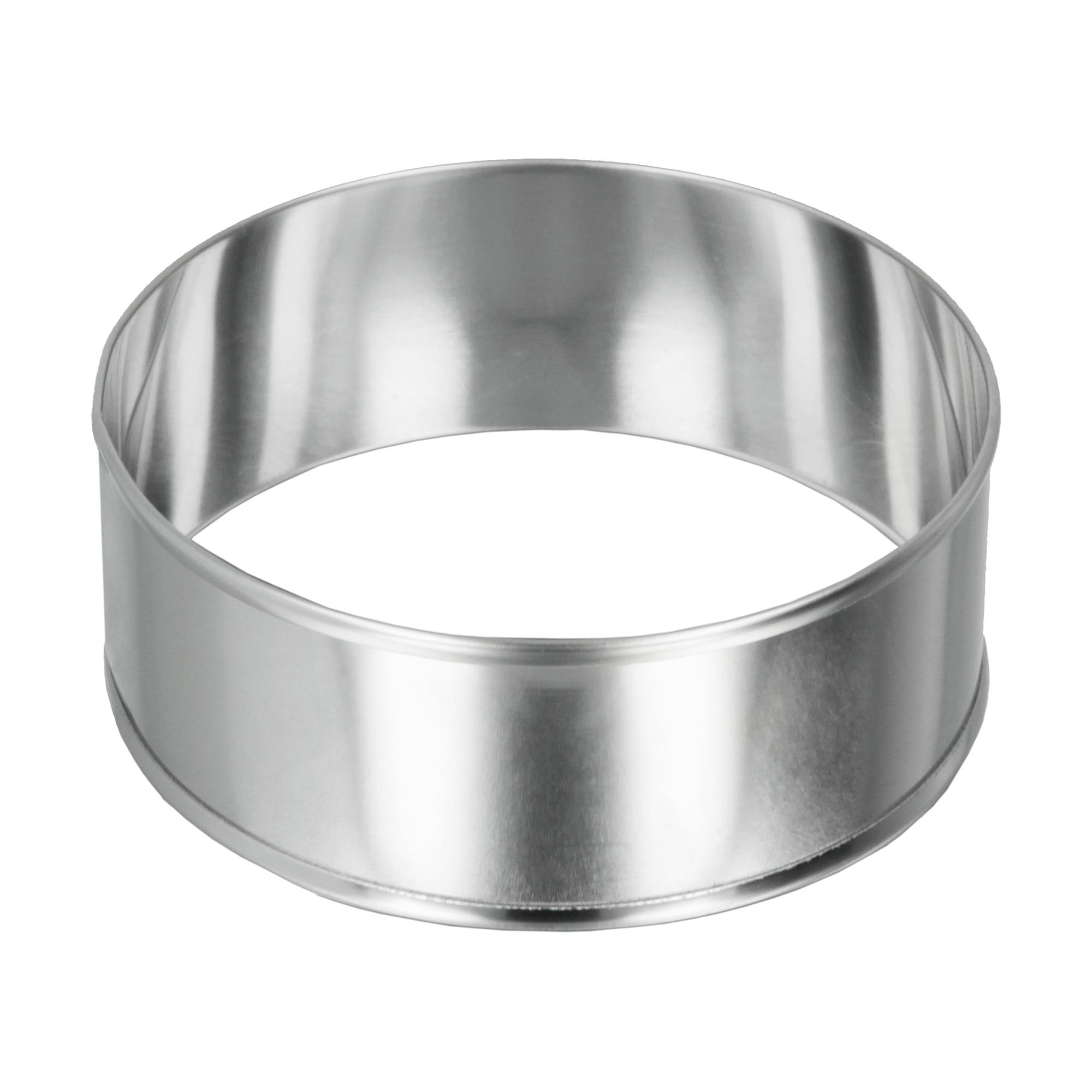Dessertring Marc Ø 8,5 Cm Edelstahl, 2 Stk. - Edelstahlfarben, Basics, Metall (8,5/3cm) - Metaltex