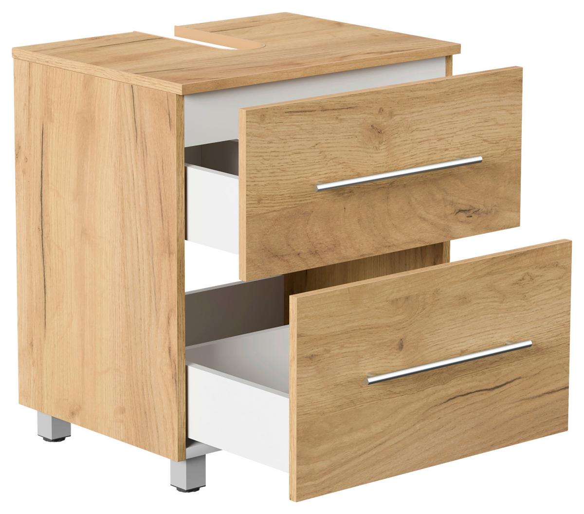 Waschbeckenunterschrank Mondial Eiche Dekor B: 55 cm - Eichefarben, MODERN, Holzwerkstoff (55/63/41,6cm) - MID.YOU
