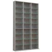 Regal Zilas Grau B: 102 cm - Grau, Design, Glas/Holzwerkstoff (102/181/23cm) - MID.YOU
