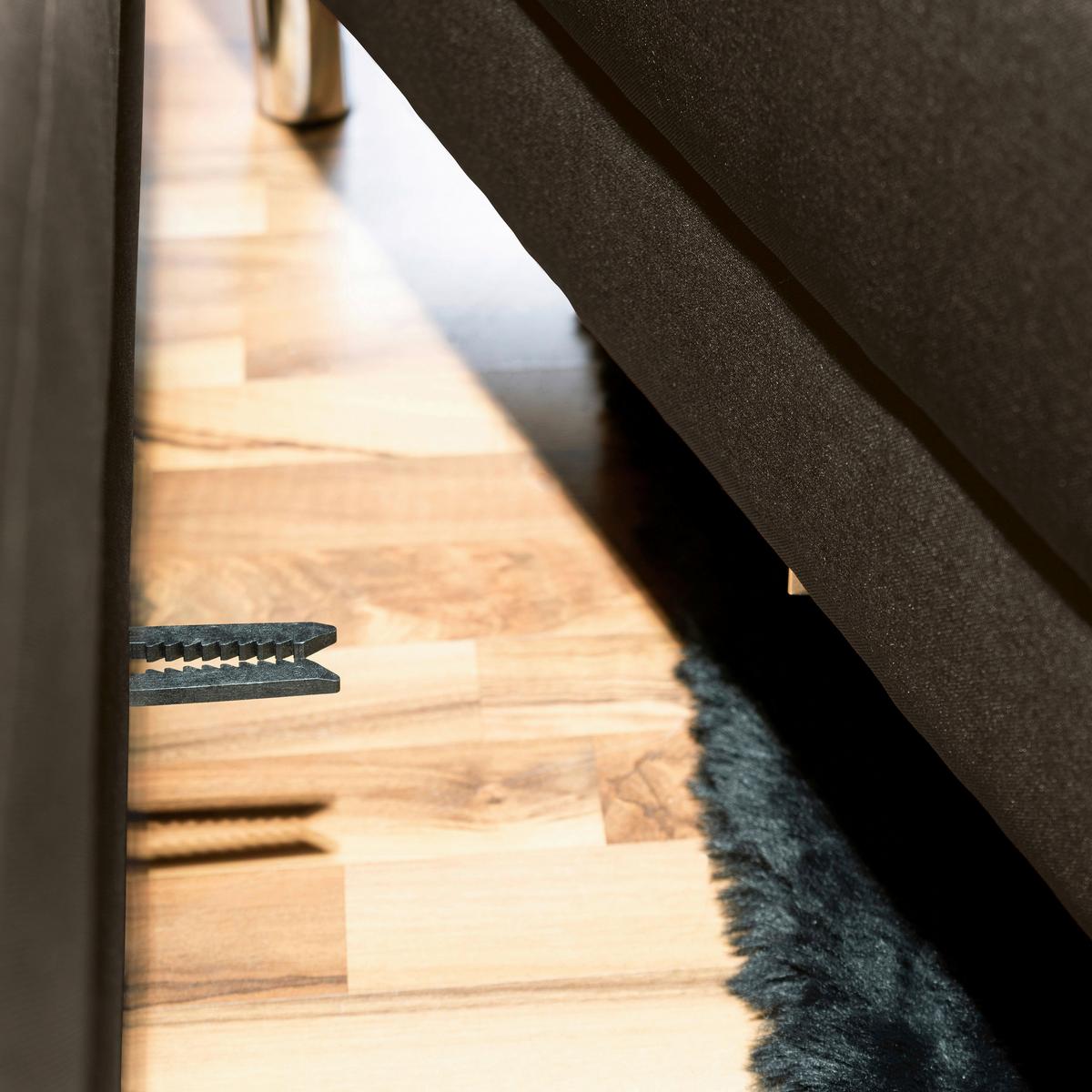 Ecksofa mit Schlaffunktion Just Fashion Braun - Chromfarben/Braun, KONVENTIONELL, Textil (152/230cm) - Max Winzer