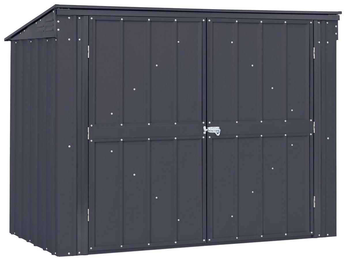 Mülltonnenbox 174x131x101 Cm Absperrbar, Pultdach - Anthrazit, Basics, Metall (174/131/101cm)