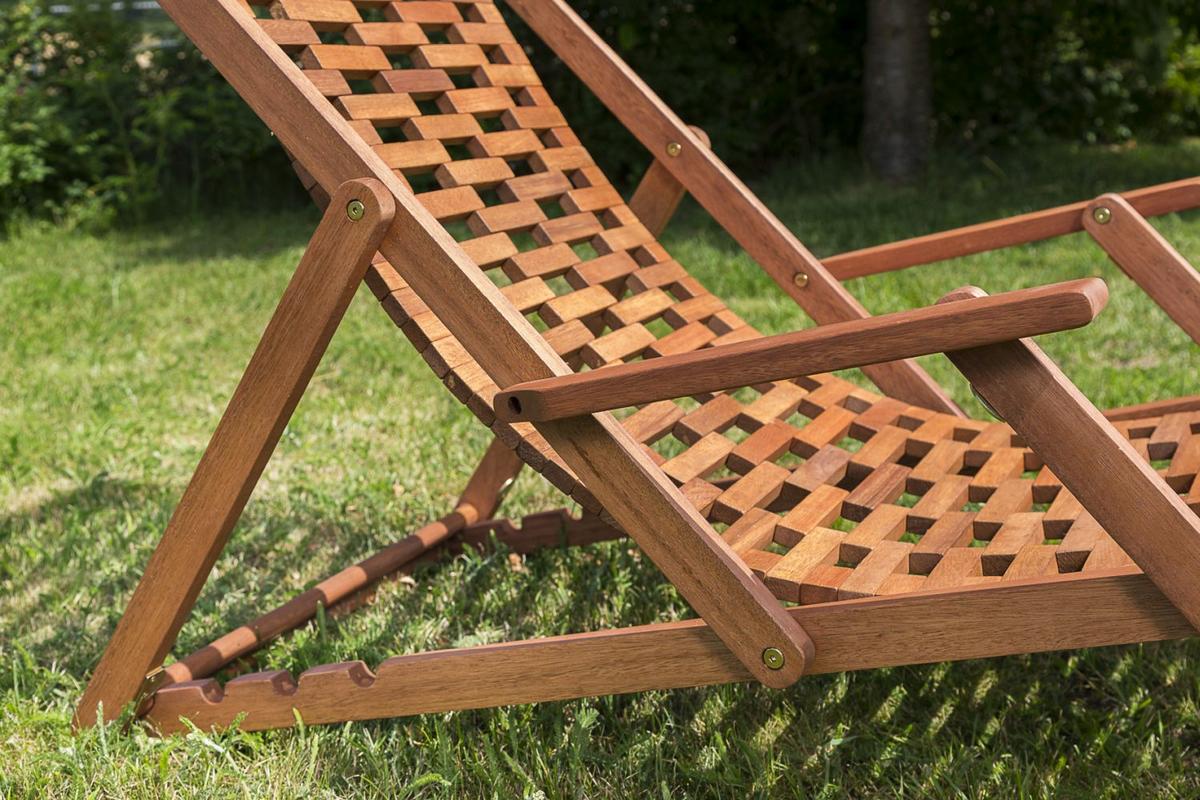 Strandsessel Klappbar Aurora Eukalyptusholz - Naturfarben, ROMANTIK / LANDHAUS, Holz (64/102/113cm) - Gardenson