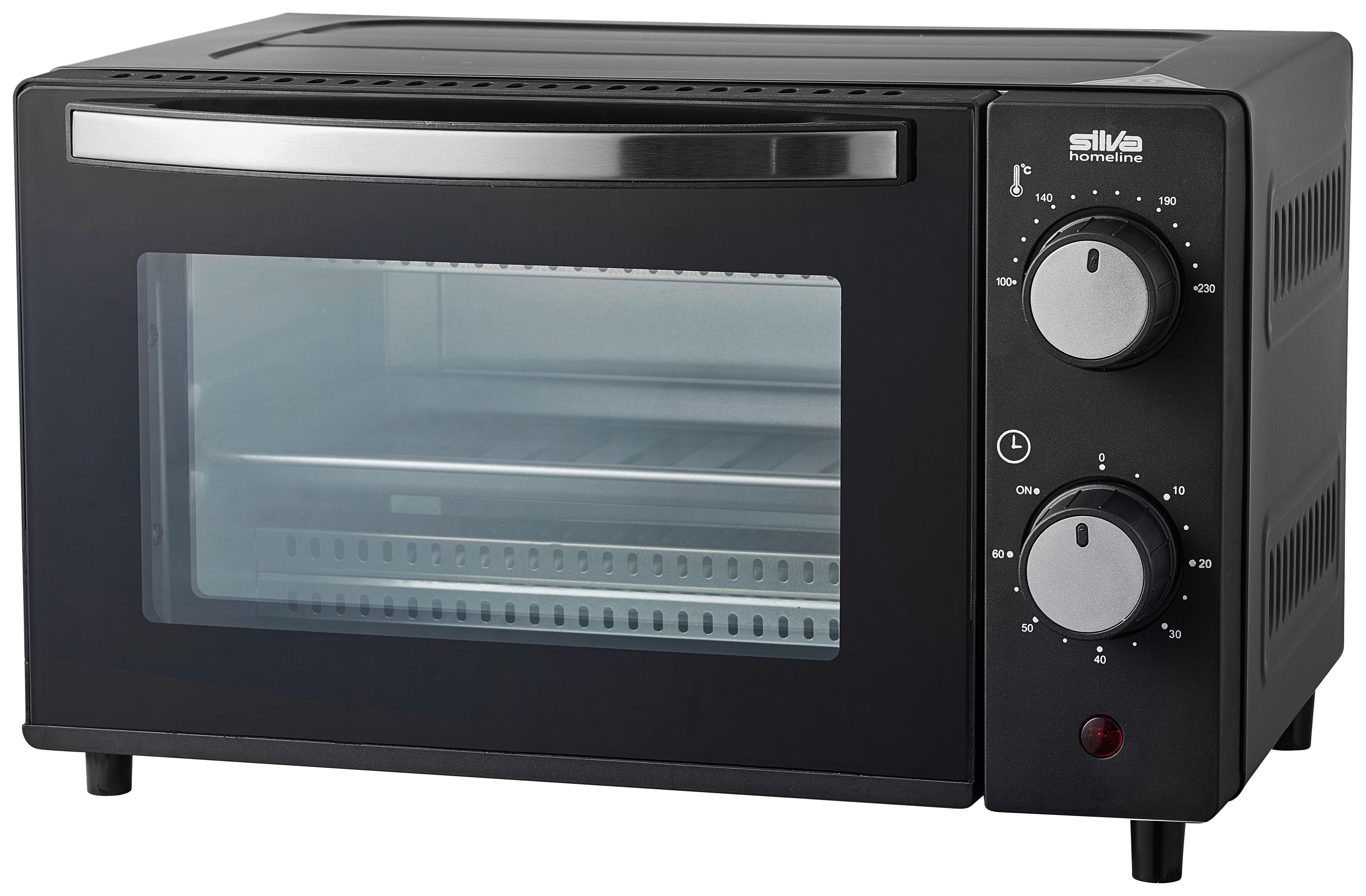 Minibackofen Semira - Schwarz, Basics, Glas/Kunststoff (40,5/26,4/35cm) - Silva Homeline