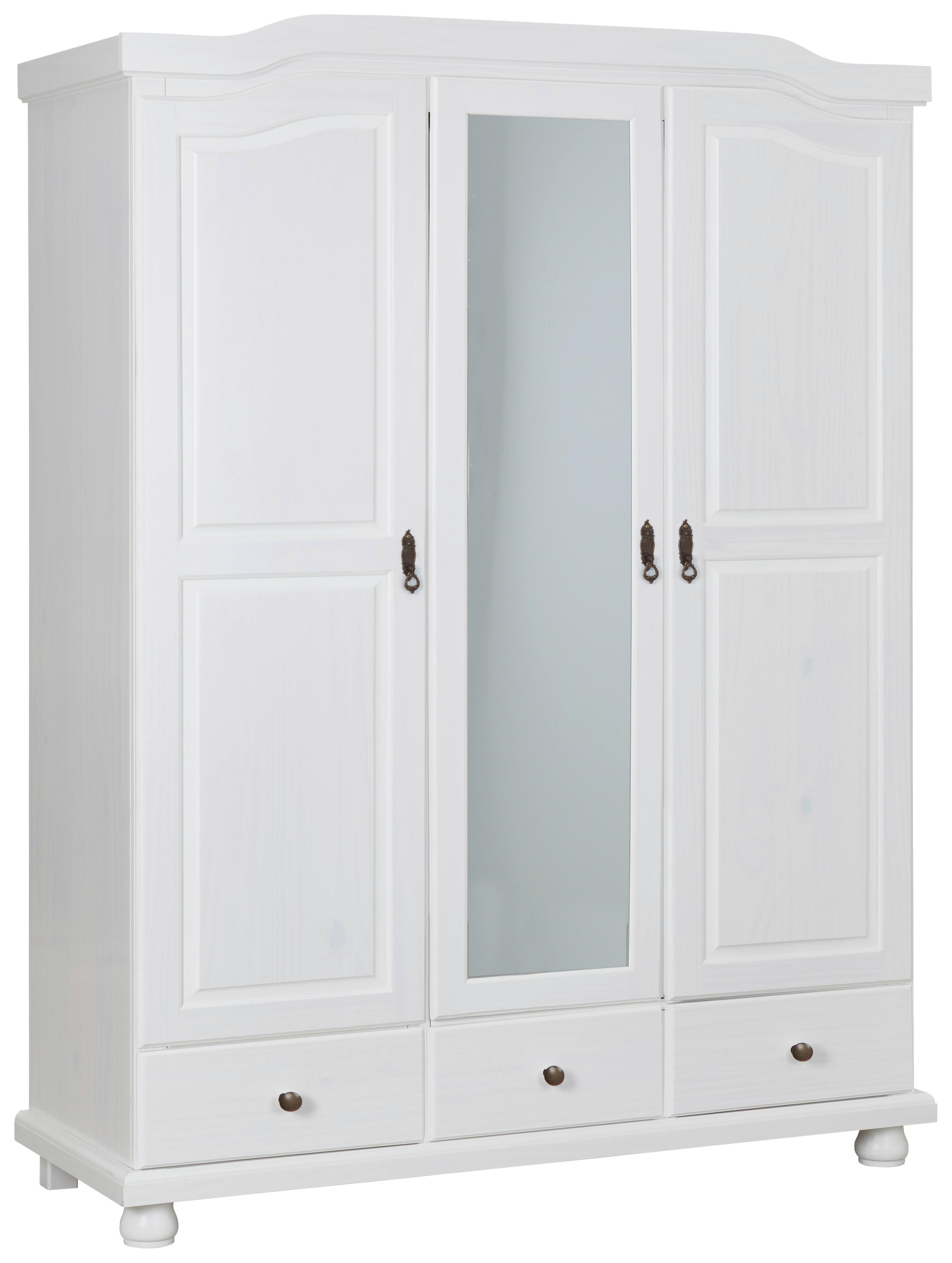 Schrank Kappl Weiß Massiv BxH 150x198 cm Mit Spiegeltür