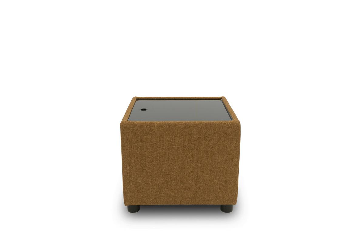 Hocker Looks IIi - Messingfarben/Schwarz, Design, Textil (45/47/45cm) - LOOKS by W.Joop