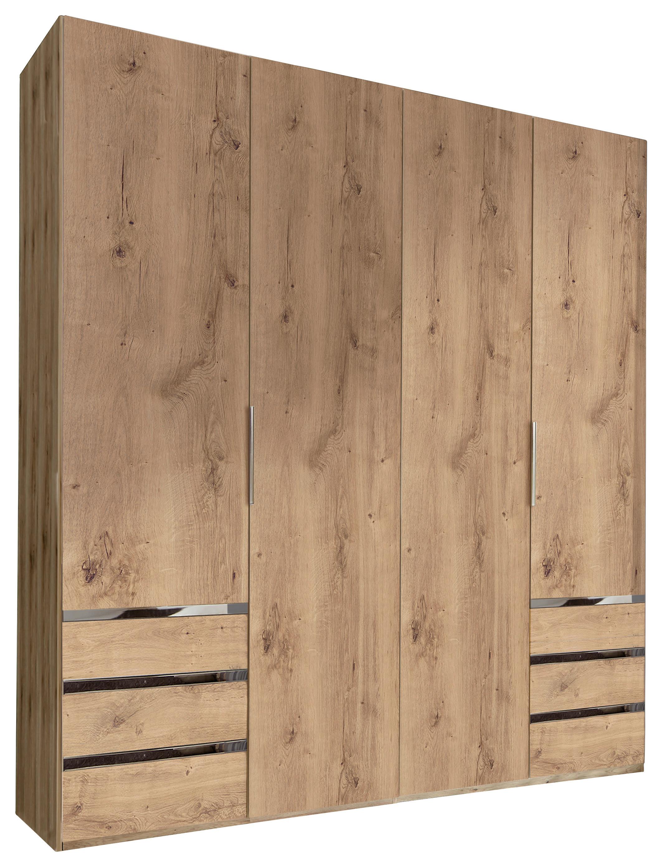 Drehtürenschrank mit Laden 200cm Level 36a, Eiche Dekor - Eichefarben, MODERN, Holzwerkstoff (200/216/58cm) - MID.YOU