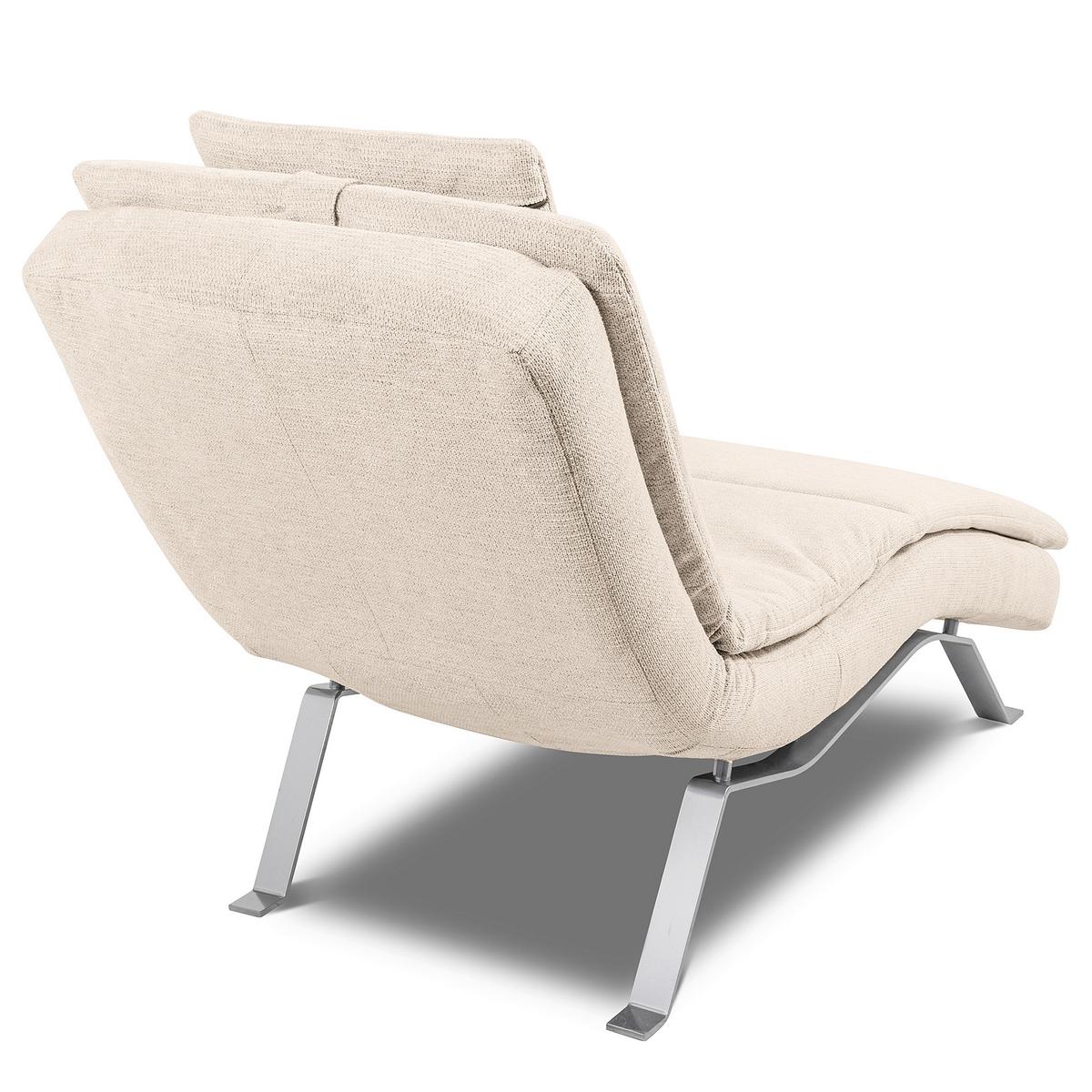 RELAXLIEGE Beige B: 65 cm - Beige/Silberfarben, Design, Textil (65/95/171cm) - Celina Home