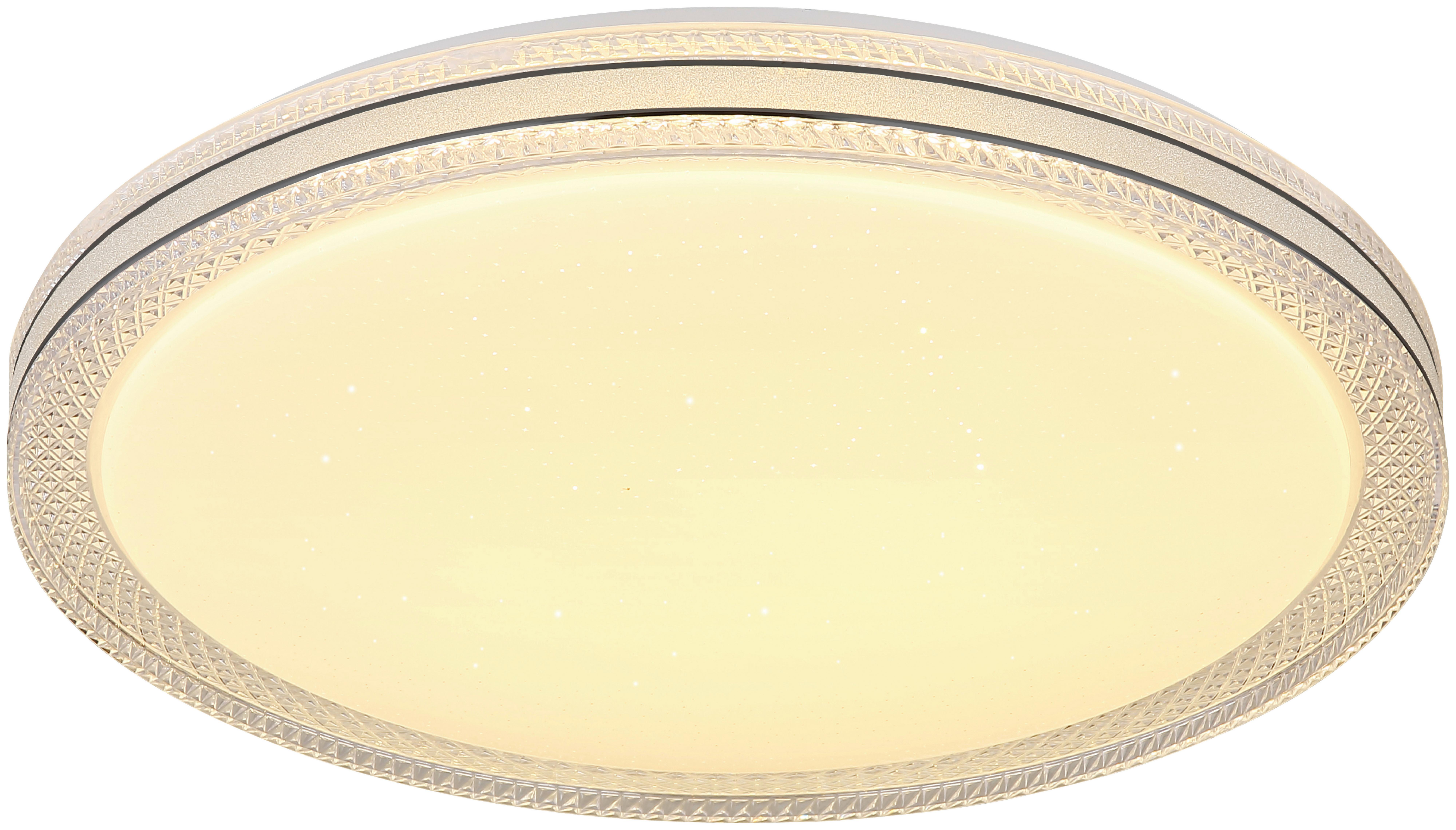 Led-deckenleuchte Beate Ø 49 Cm - Klar/Opal, MODERN, Kunststoff/Metall (49/7,5cm) - Luca Bessoni