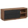 Lowboard Forn Tv Stand - Eichefarben/Schwarz, Design, Holzwerkstoff (156/61/42,5cm)