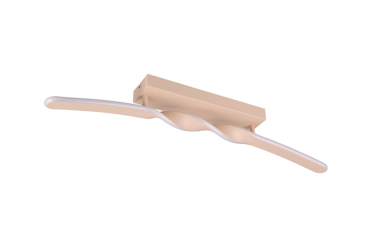 Led-deckenleuchte Ginko Weiß Sandfarben B: 12,5 Cm - Sandfarben/Weiß, Design, Kunststoff/Metall (79/12,5/8cm)