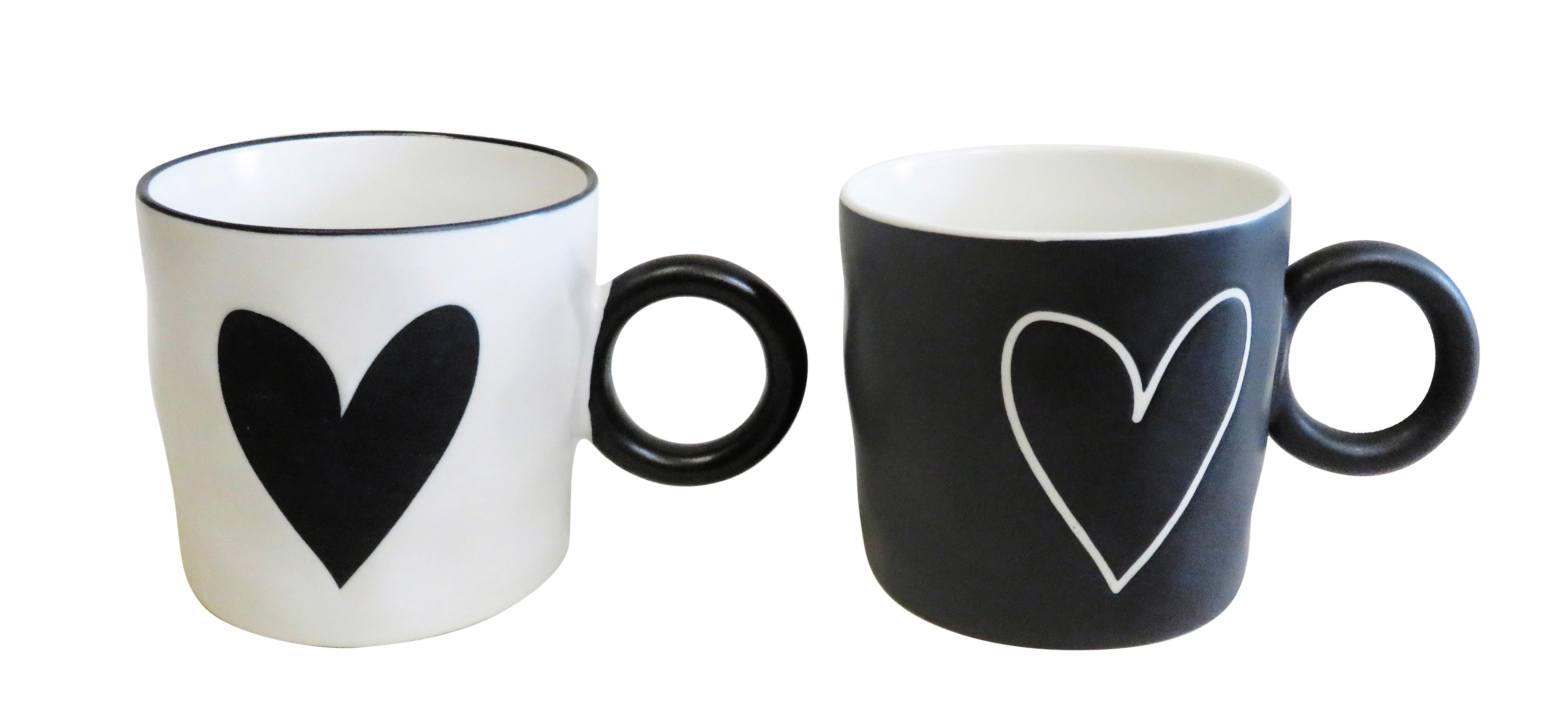 Kávésbögre Lamia Kb. 290ml - fekete/fehér, Basics, kerámia (8/8cm) - Ondega