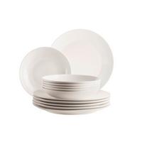 Tafelservice Belmira Weiß 12-teilig - Weiß, Basics, Keramik - Mäser