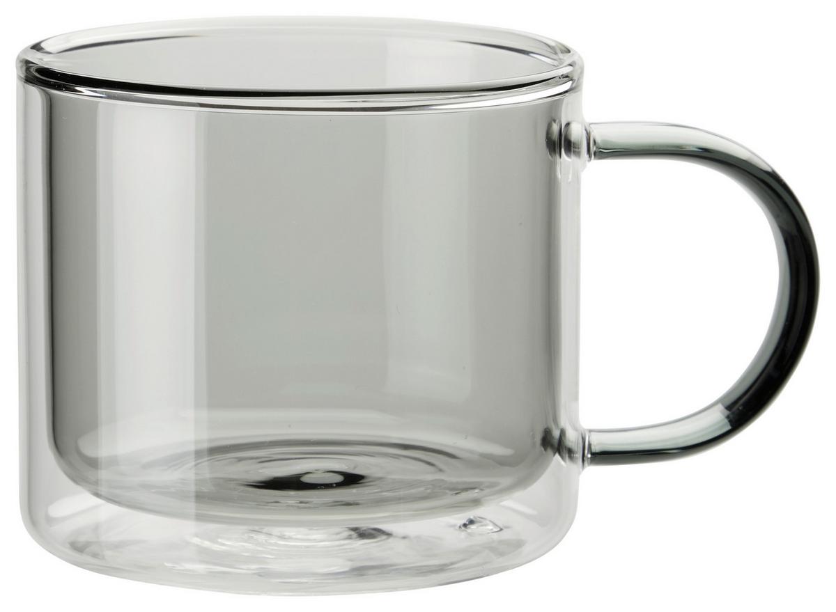 Tasse Tina - Grau/Grün, Basics, Glas (8,5/8cm) - James Wood