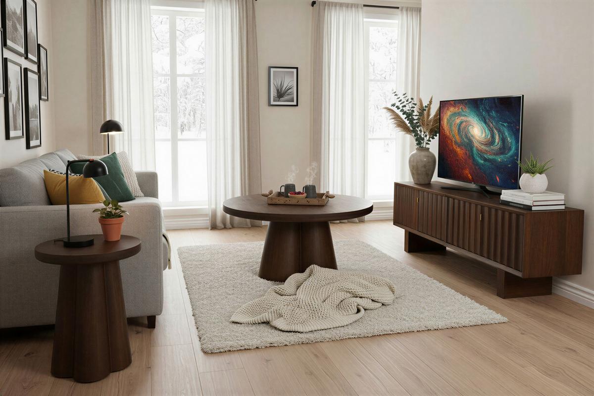 Lowboard Mangoholz braun B: 180cm - Braun, Design, Holz (180/60/45cm) - MID.YOU
