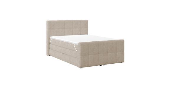 Boxspringbett mit Topper und Bettkasten 140x200 Medino - Beige, KONVENTIONELL, Holz/Holzwerkstoff (140/200cm) - Luca Bessoni