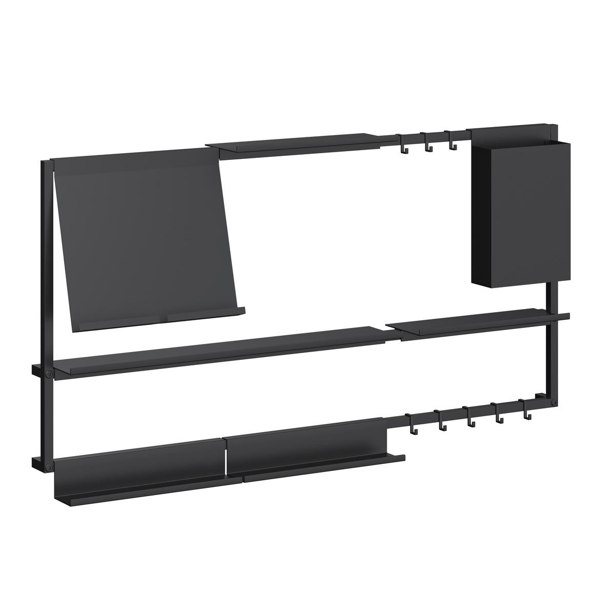 Stojan na kuchyňské potřeby šířka/výška: 15/28,5 cm - černá, Moderní, kov (15/28,5/7,5cm) - System Style