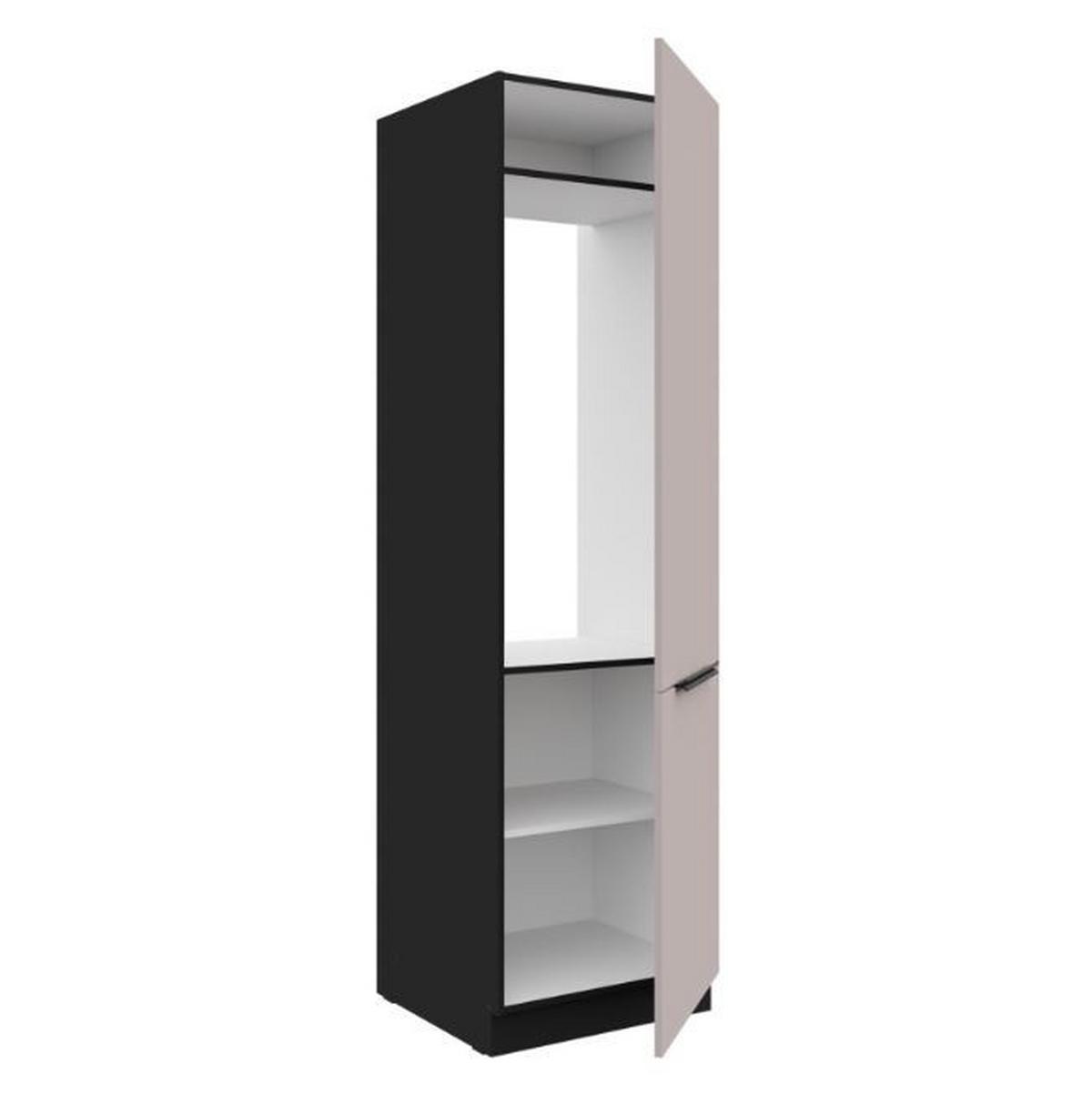 Szekrény Beépíthető Gépekhez Arona 60/210cm - bézs/fekete, Modern, faalapú anyag (60/210/57cm)